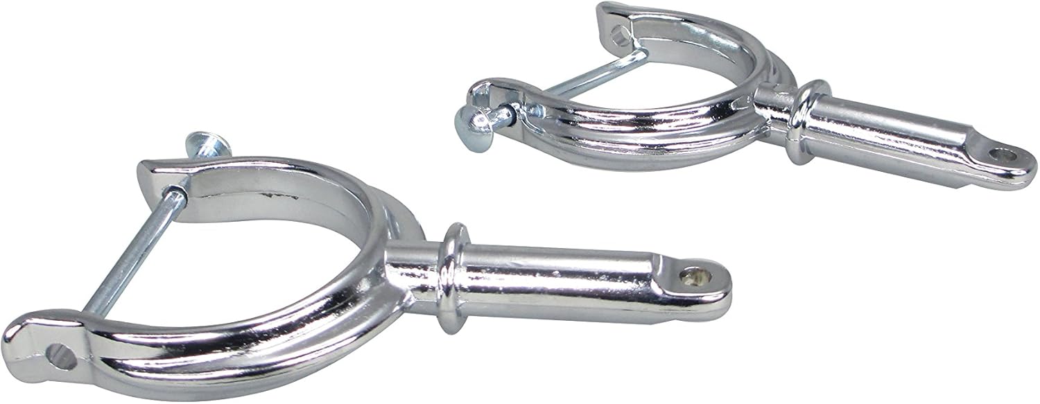 Pactrade Marine Boat Canoe Chrome-Plated Zamac Pinned Oarlock Horn Shank, 1 3/4" Length