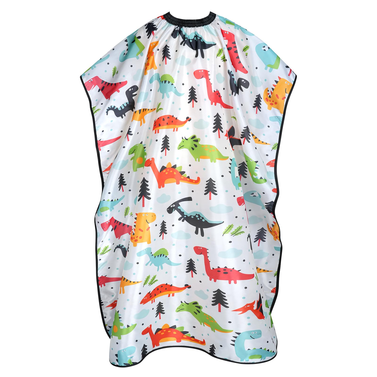 Capas de Peluquería para Niños, Impermeable Capa de Peluquería Infantil con Cepillo y Peineta, Capas de Barbero para Uso en Estudio y Hogar, Dinosaurio Blanco de Dibujos Animados — view 17