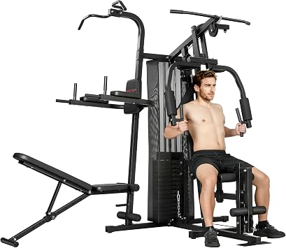 SPORTNOW All-in-One Home Gym Machine Power Cage 69 kg Weight Stack