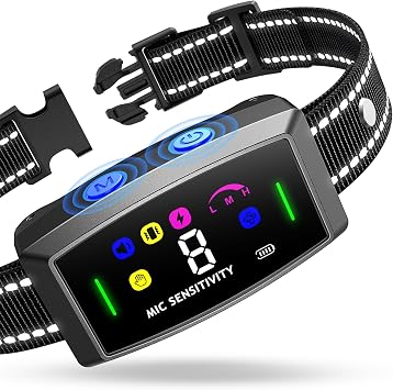 Pro AI Dog Bark Collar Sets for Large Small Medium Dogs| 2in1 Safe Shock Barking Collar with 3 Adjustable Shock Mode |IP68 Waterproof Rechargeable 01