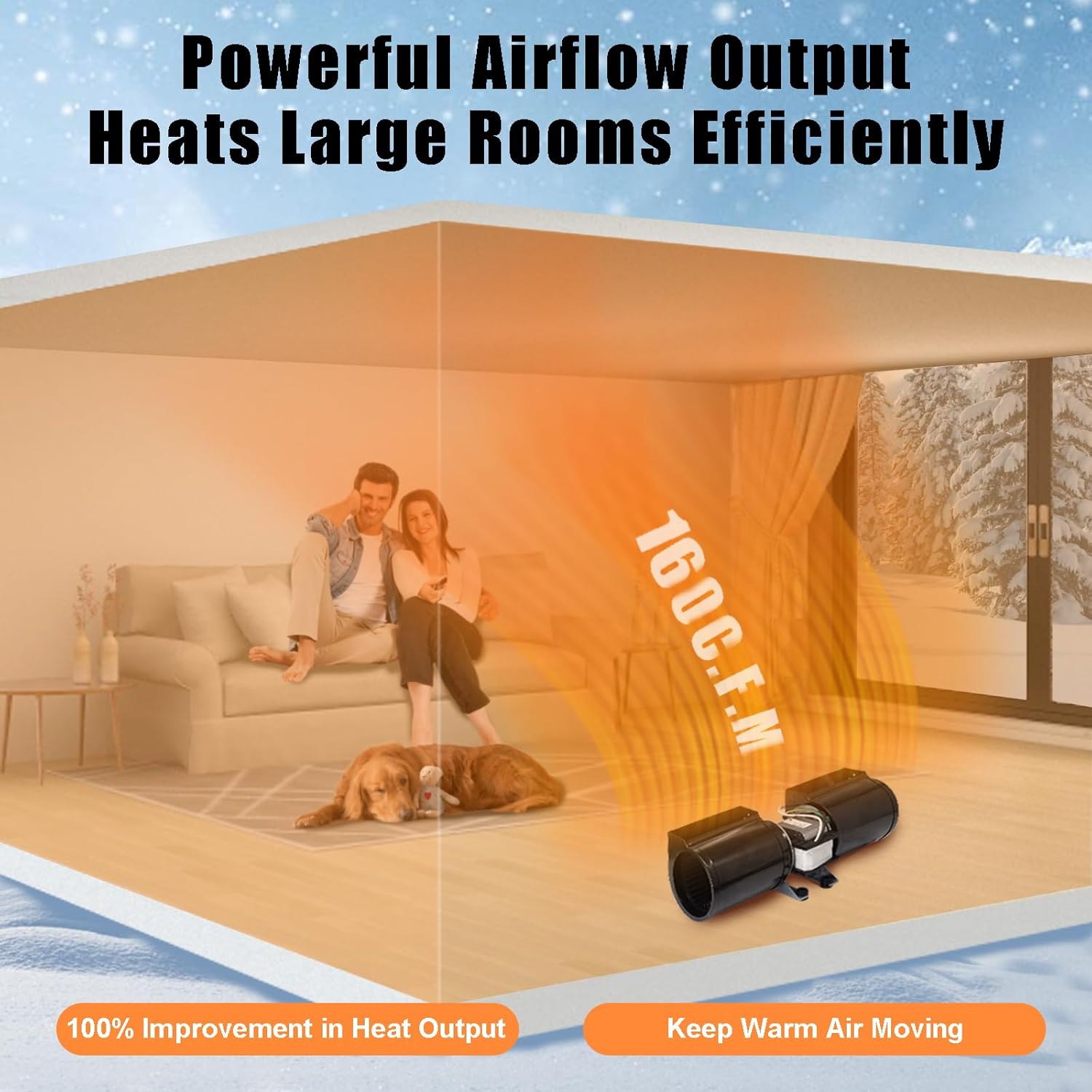 GFK-160A GFK-160 Fireplace Blower Fan Kit for Heat N Glo, Quadra-Fire, Heatilator, Superior, Majestic, GTI, Hearth and Home DV3732, Quadra-Fire 7100, Heat N Glo SL-750TR-C, SL-750TR Blower Fan Kit