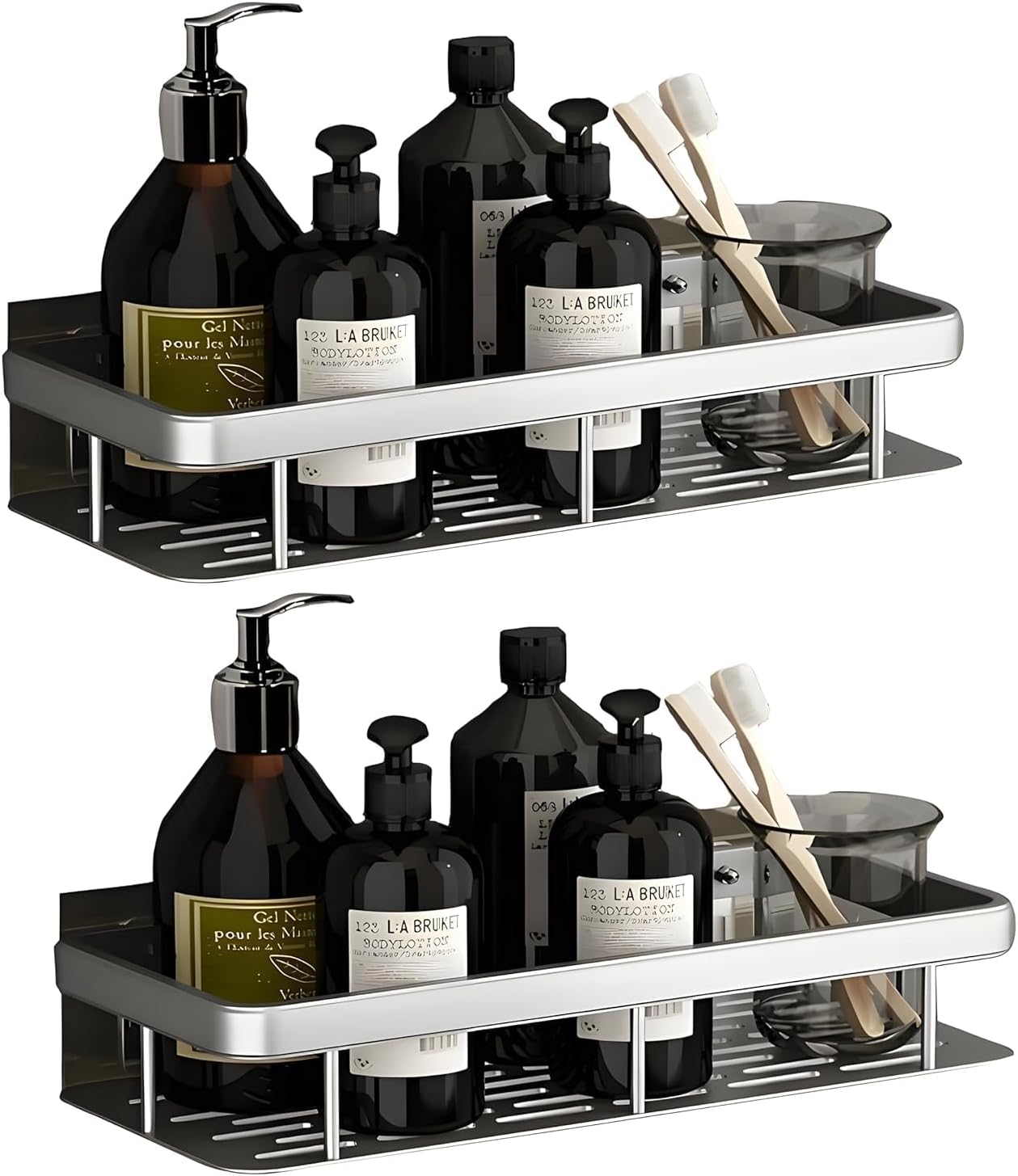 Boniry Self-Adhesive Bathroom Corner Shelf Rack Bathroom Corner Organizer Stand Bathroom Organisers Racks Bathroom Shelf Shelves Corner