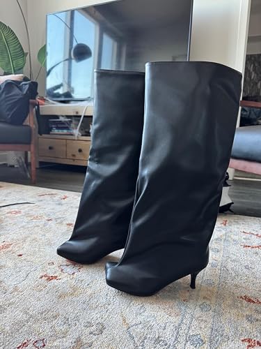 Black leather, size 9 extra wide