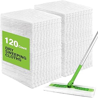 HOMEXCEL Trockene Kehrtücher, kompatibel mit Sweeper, Einweg-Staubwedel, Nachfüllpads für Bodenwischen und Reinigung, 120 Stück