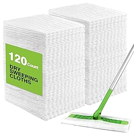 HOMEXCEL Dry Sweeping Cloths Pads Compatible with Swiffer Sweeper, Disposable Duster Refills Mop Pads for Floor Mopping and Cleaning, 64 Count-8  x 10.4  Pads Refills-Not Include The Mop