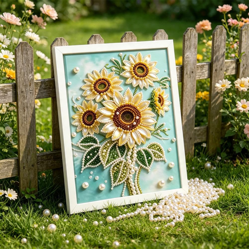 Amazon.co.jp: ダイヤモンドアート キット パールアート【17×22cm・花