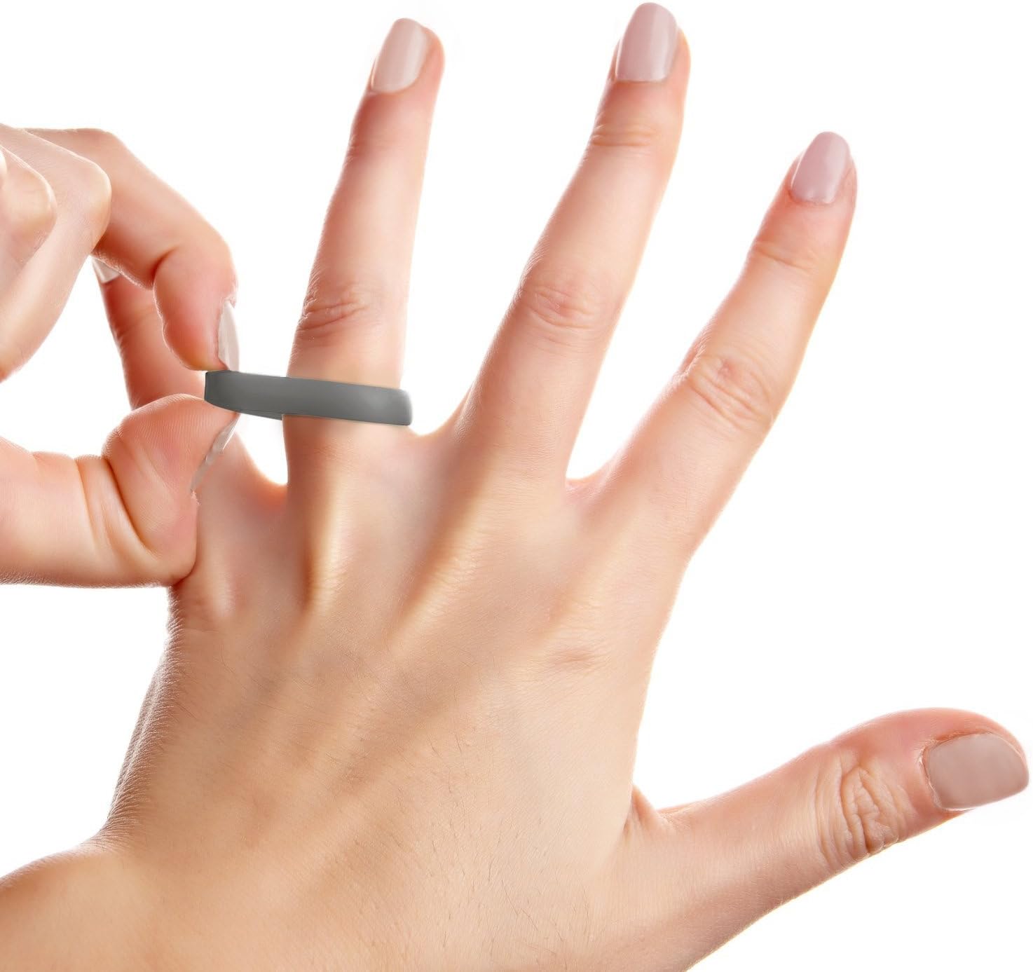 ThunderFit Womens Silicone Wedding Ring (Wedding Band) - Premium Edition - 5.5mm Wide (2.5mm Thick) - Super Strong Silicone