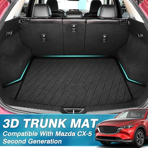 Miniatura 2 de Mixsuper Revestimiento de carga para Mazda CX-5 2017-2025 2026, alfombrilla para maletero para todo tipo de clima, accesorios CX5, alfombrilla