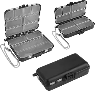 3 pieces bait boxes, fishing boxes with adjustable compartments for storing baits | Fiskebeteslåda av plast, fiskebetesbox med handrep och justerbara enkelfack, tackle box fiske för tillbehör