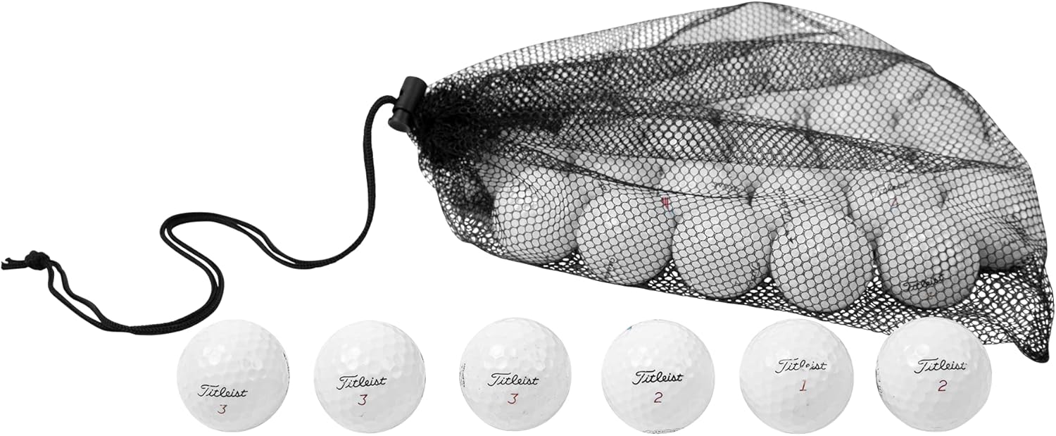Clean Green Golf Balls Recycled & Used Golf Balls for Titleist NXT, NXT Tour S Mix Golfballs - Includes Mesh Bag