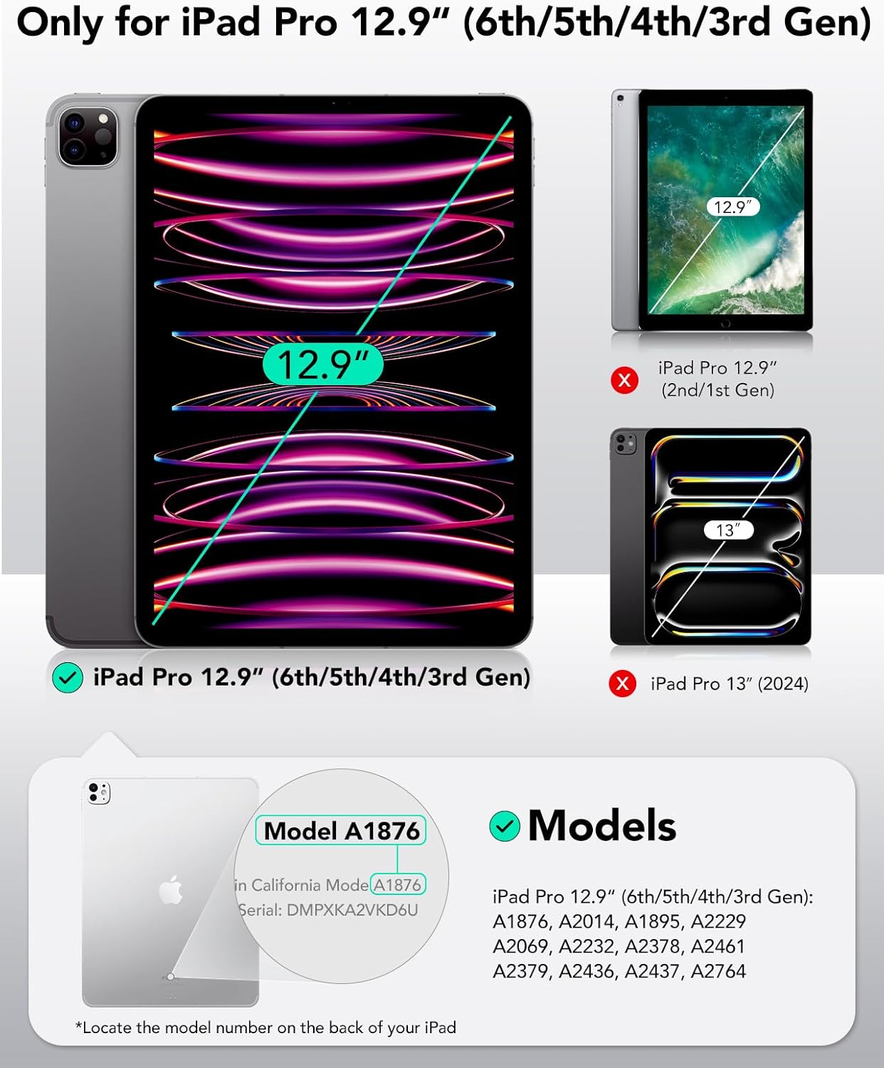 ESR 2 Pack Armorite Screen Protector for iPad Pro 12.9 Inch image 2