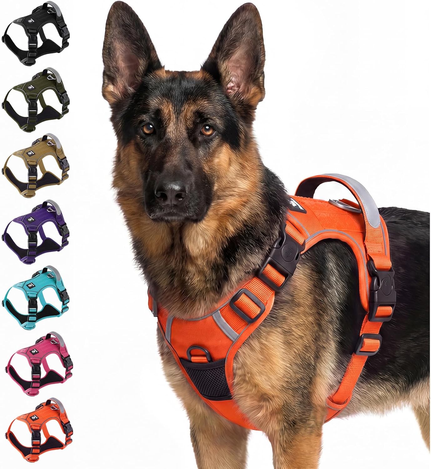Amazon.com : Heavy Duty Dog Harness for X-Large Dogs, No Pull Tactical ...