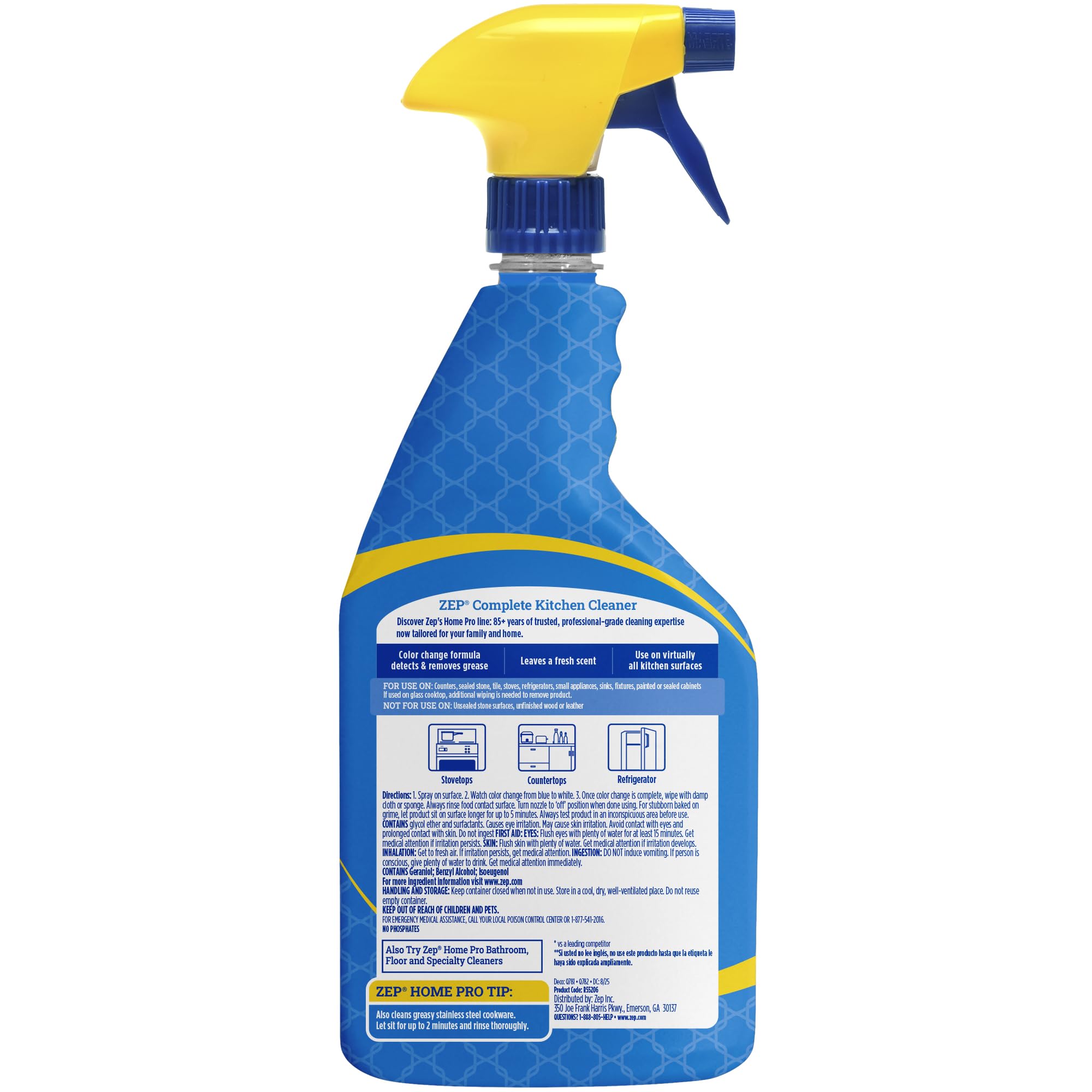 Amazon.com: Zep Home Pro Complete Kitchen Cleaner with Color Flash