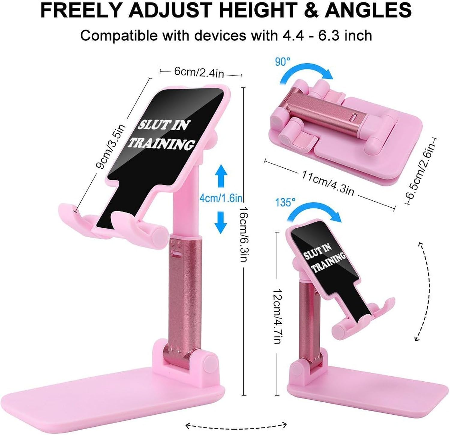 Slut in Training Plastic Phone Stand with Alloy Base image 2