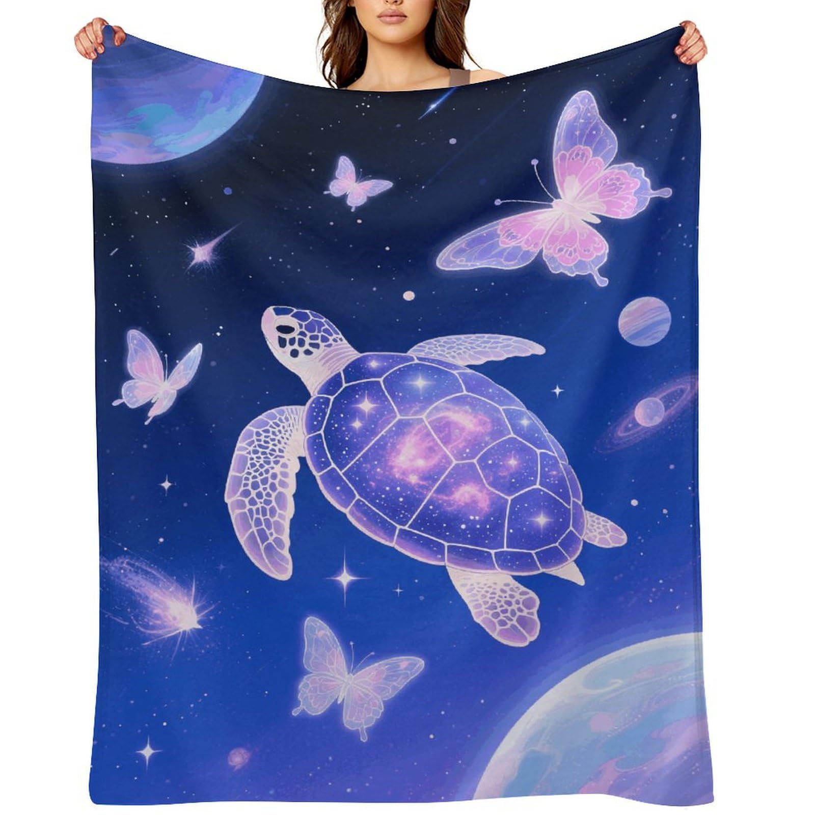 Turtle Throw Blanket for Couch and Bed Super Soft Warm Lightweight Throw Blankets Cozy Fuzzy Flannel Blanket Personalized Decorative Blankets for Sofa Decor 30"x40"