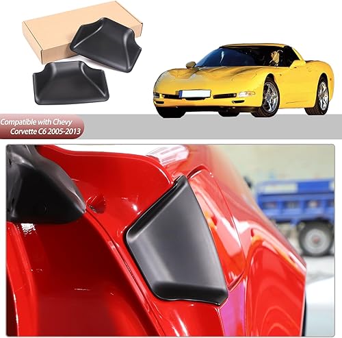 Miniatura 6 de Fundas adhesivas para manija de puerta exterior de automóvil compatibles con Chevy Corvette C6 2005-2013, accesorios protectores antiarañazos (negro