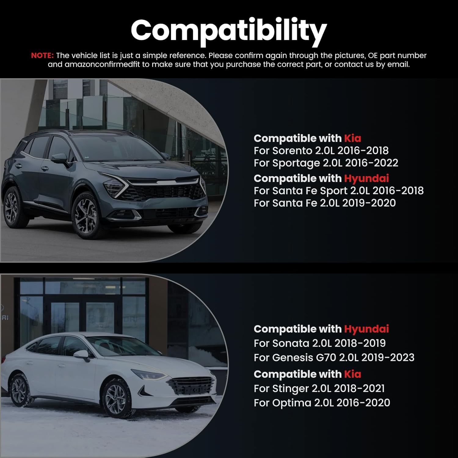 GDI Fuel Injectors Compatible with Hyundai Santa Fe 2019-2020 Sonata 2018-2019 Genesis G70 2019-2023 Kia Sorento 2016-2018 Sportage 2016-2022 Optima 2016-2020,2.0L,353102GTA1 Set of 4