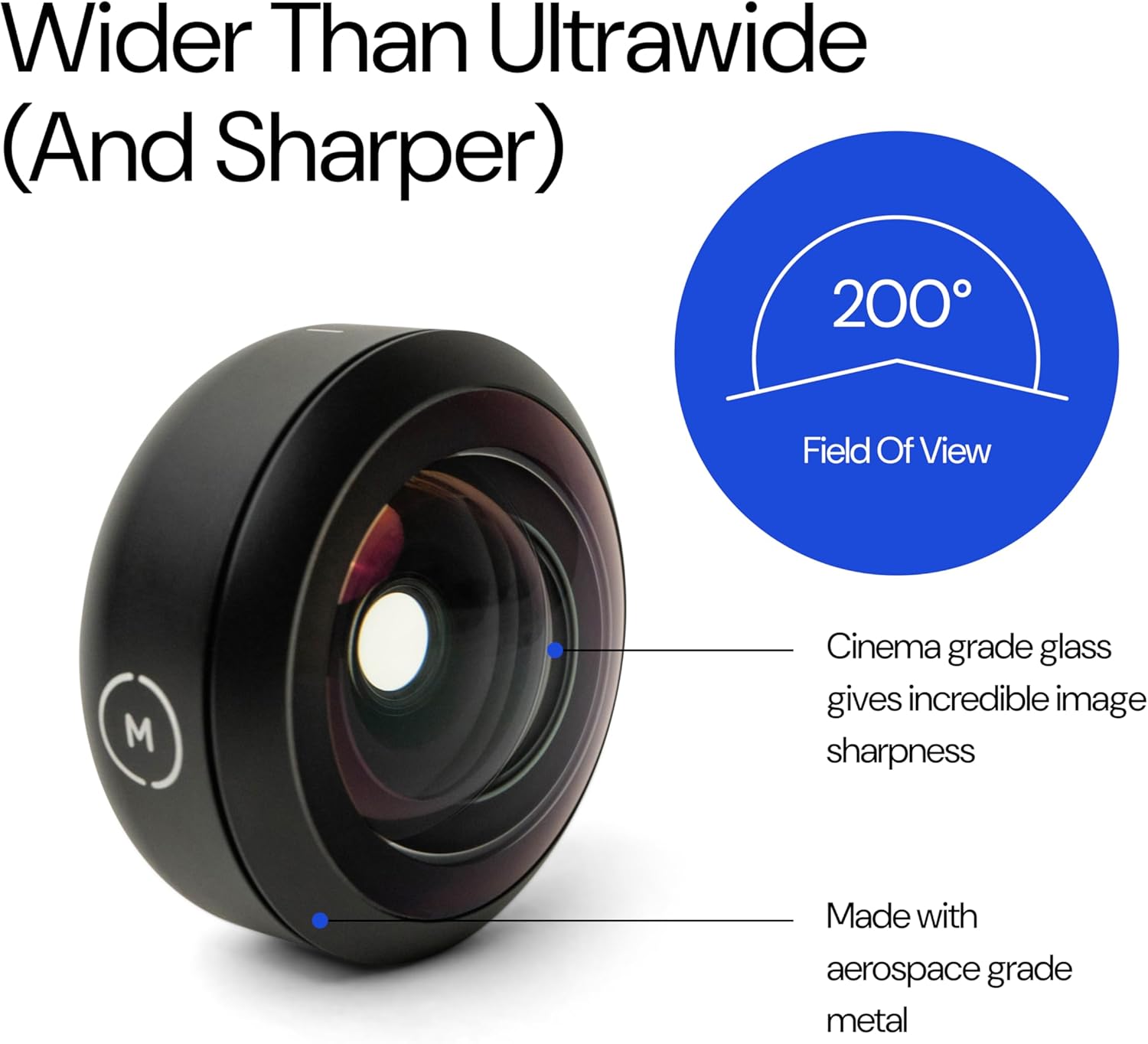 Moment 14mm Fisheye Lens – T-Series Mobile Lens for iPhone, Pixel & Galaxy – Super Wide 200° FOV [T-Series]