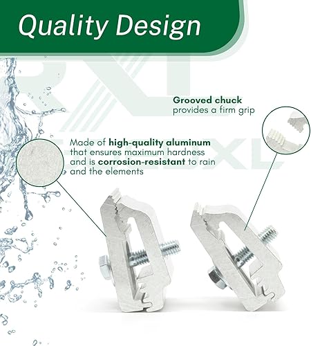 Miniatura 6 de RuggedXL Low Pro - Abrazaderas de montaje de aluminio 1112514, cubierta de camión, tapa, caravana, juego de 6