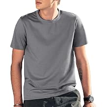 Ice Silk Shirts for Men Short Sleeve Casual T-Shirt Mens Basic Tee Summer Quick Drying T-Shirt