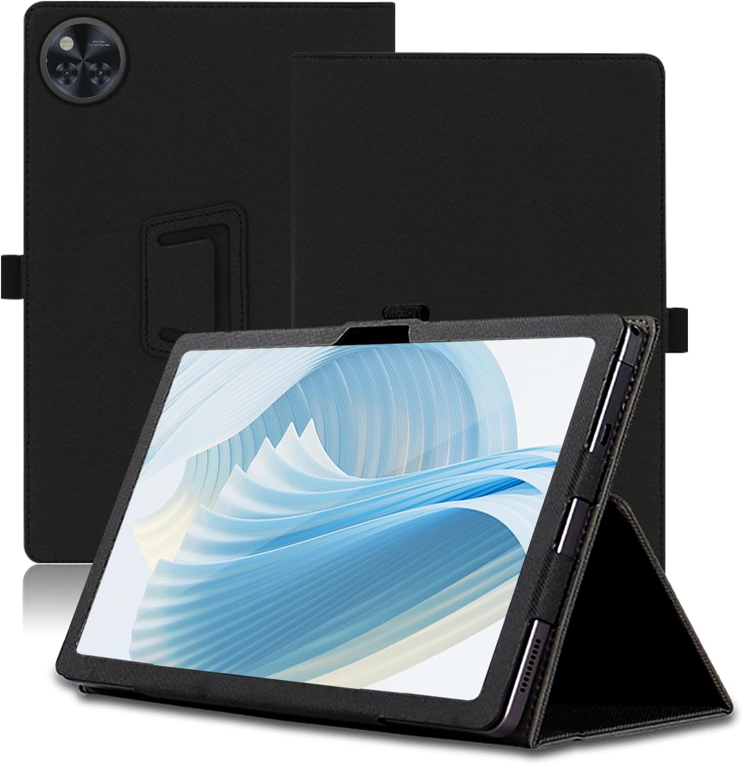 Custodia In Silicone Per Tablet DOOGEE U12 12 Pollici, Cover Con Supporto Integrato E Tracolla Rimovibile, Nera - 4