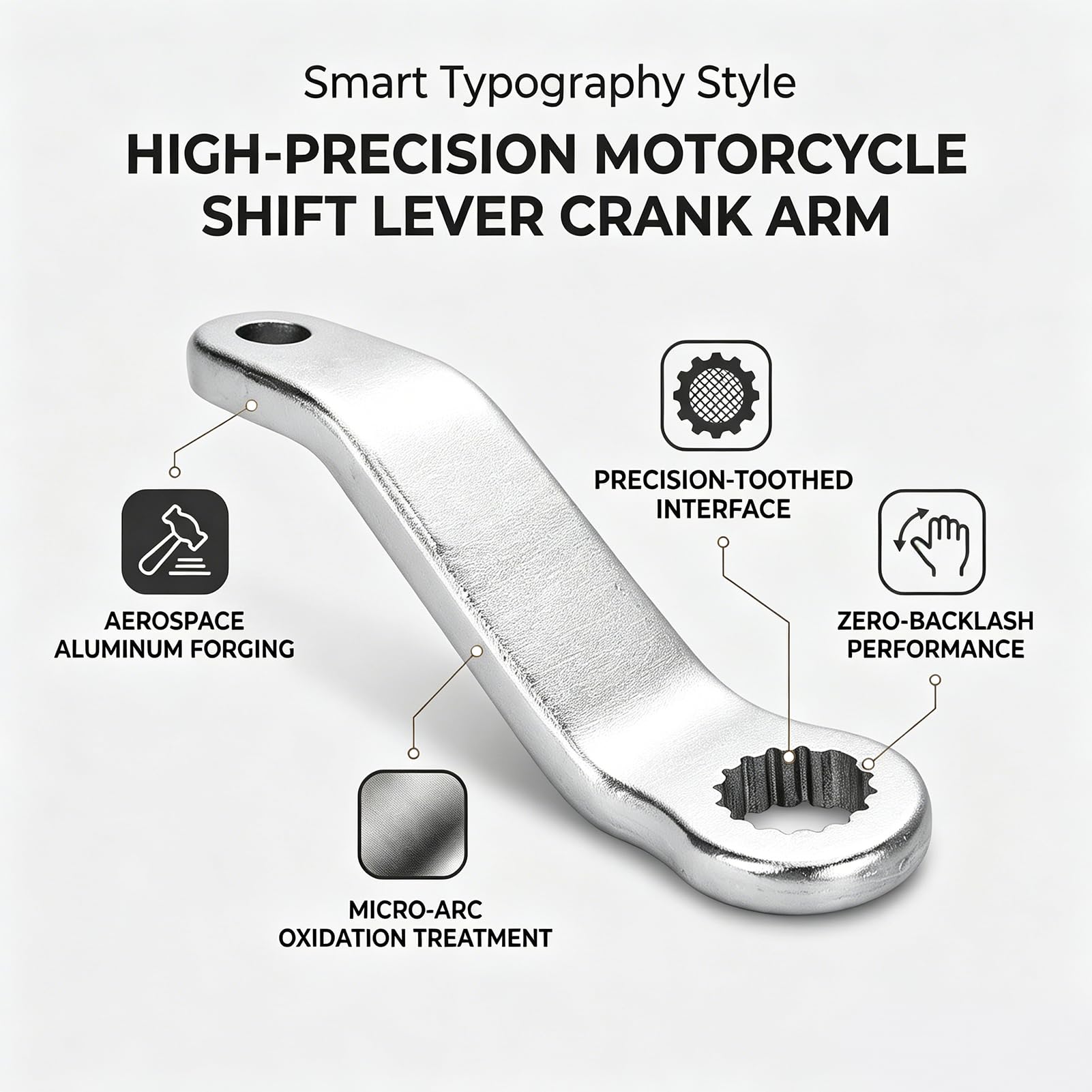Steel Moto Gear Shifter Bellcrank Lever, 3234724, Easy Installation | Leva del Cambio Retromarcia ad Alta Stabilità, Compatibile con Polaris Scrambler 850 1000 Sportsman 550 850 1000