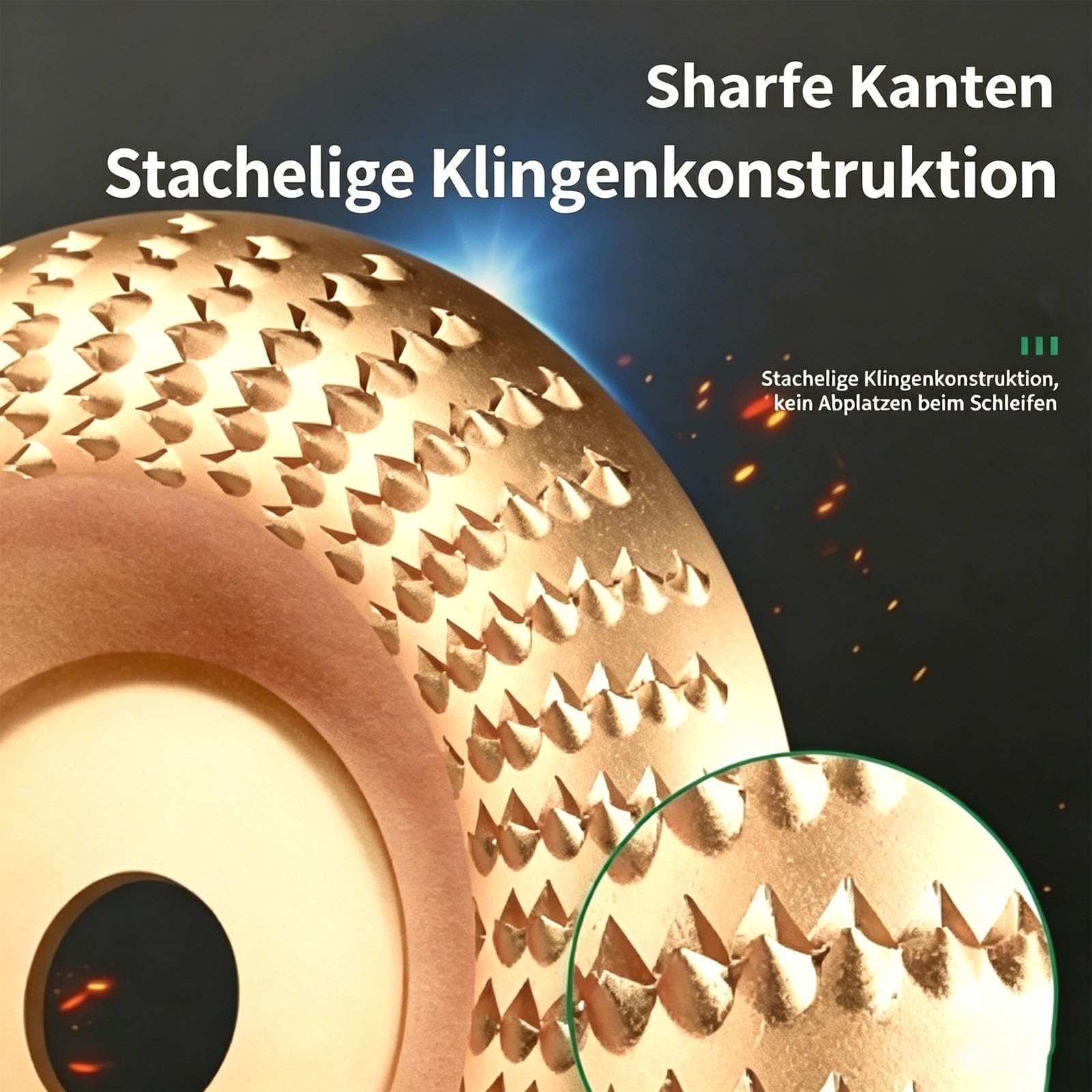3 Stück Wolframcarbid-Schleifer, Schleifscheibe Wolframkarbid-Rad & Wolframkarbid Scheibe für Winkelschleifer – Wolframcarbid Scheibe zum Holz schleifen, schnitzen & schneiden (FlatSurface)