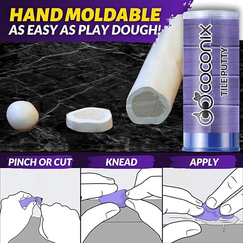 Miniatura 3 de Coconix Kit de reparación de azulejos y piedra  Repara grietas, astillas y arañazos en bañeras, suelos de baldosas y piedra, paredes y mostradores