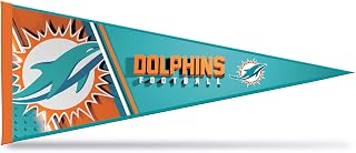 Rico Industries NFL Miami Dolphins Soft Felt Pennant, 12 x 30-inches