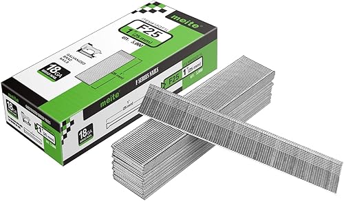 Miniatura 7 de meite F25 - Clavo galvanizado de calibre 18 de 1 pulgada, ideal para tapicería, molduras, molduras, carpintería, 5,000 unidadescaja (12 cajas)