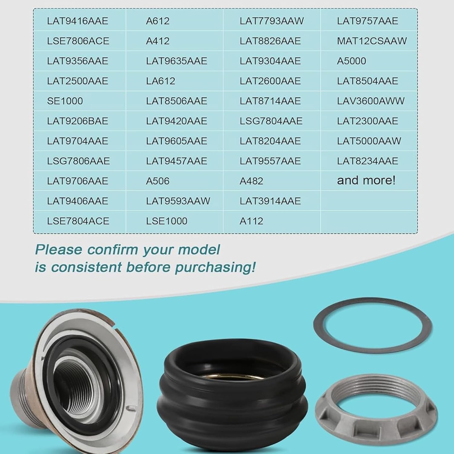 6-2095720 Washer Tub Stem & Seal Repair Kits Part 6-2095720 Replacement Washers Faucets Water Leaking Plumbing Repair