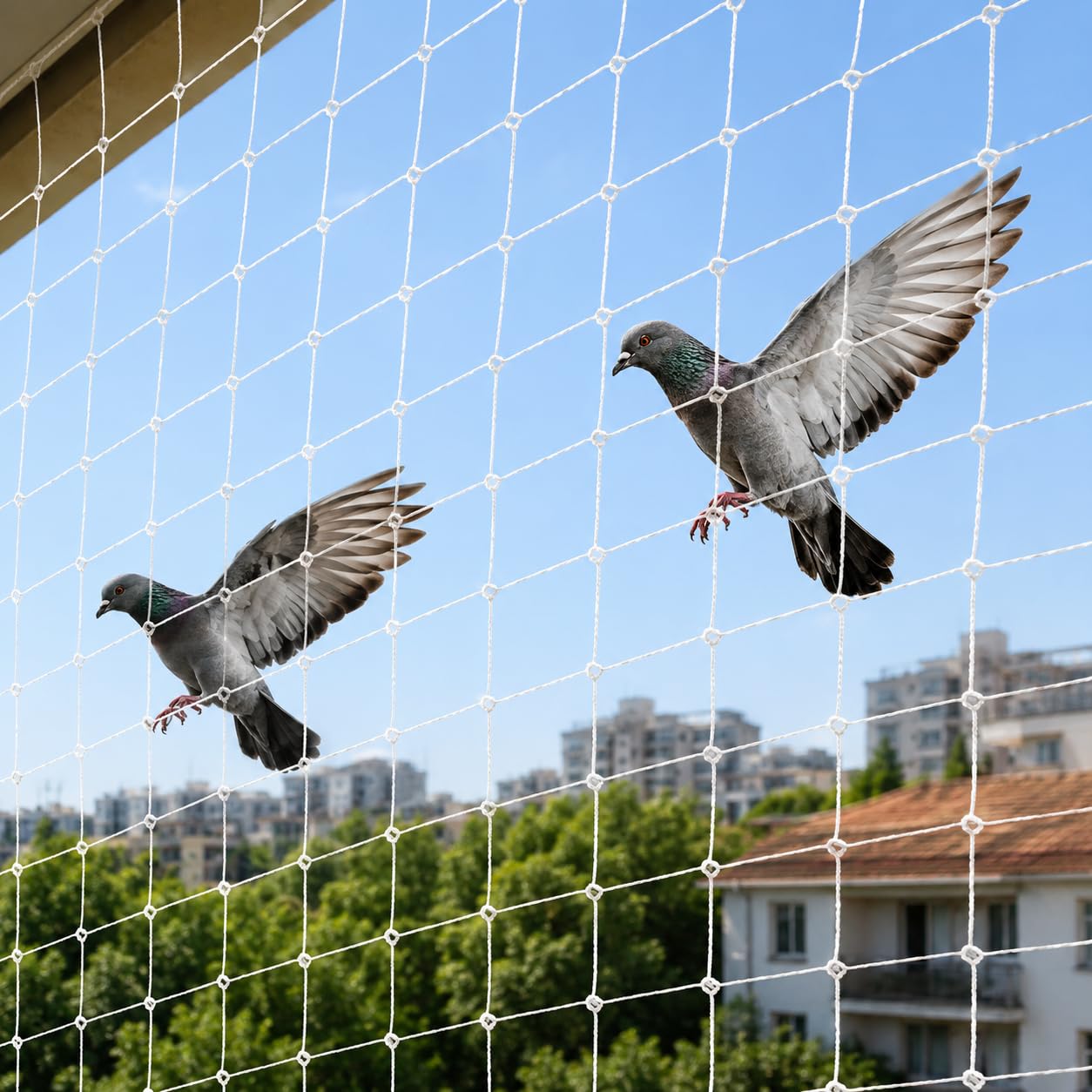 Bird Protection Net White HDPE Anti Bird Mesh for Balcony & Terrace (10×10)-image-0