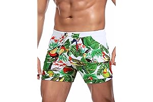 Men's Camo Swimsuit Board Shorts with Speedy Drying and Ample Pockets