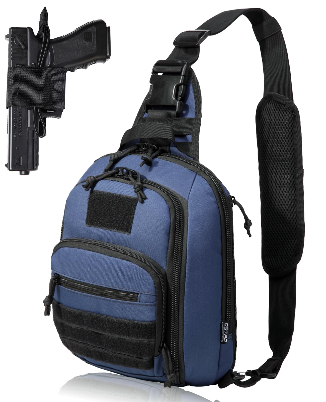 DBTAC Tactical Sling Bag | 8L Military Shoulder Chest Pack for Full Size Concealed Carry, Range, Travel, Outdoor Sports | Full Size Concealed Carry, Range, Travel, Outdoor Sports, Military