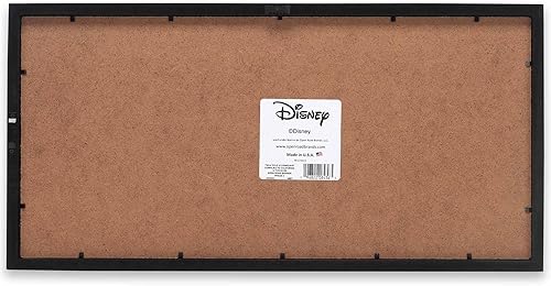 Miniatura 9 de Disney Mickey y Minnie construyendo un muñeco de nieve enmarcado decoración de pared de madera - Arte de pared grande de Mickey Mouse de temporada