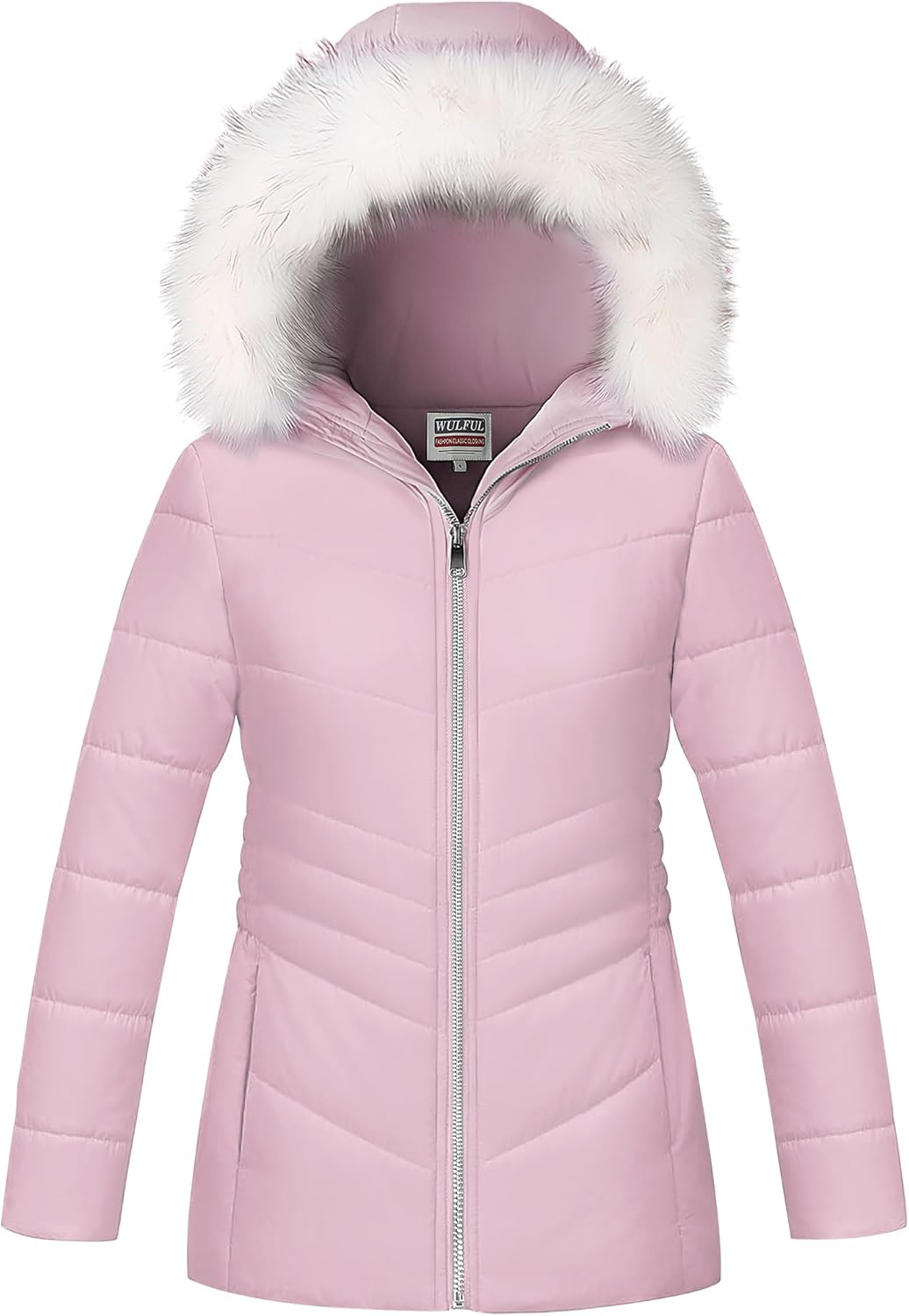 WULFUL Girl’s Winter Parka Coat Long Hooded Waterproof Warm Fleece Puffer Jacket