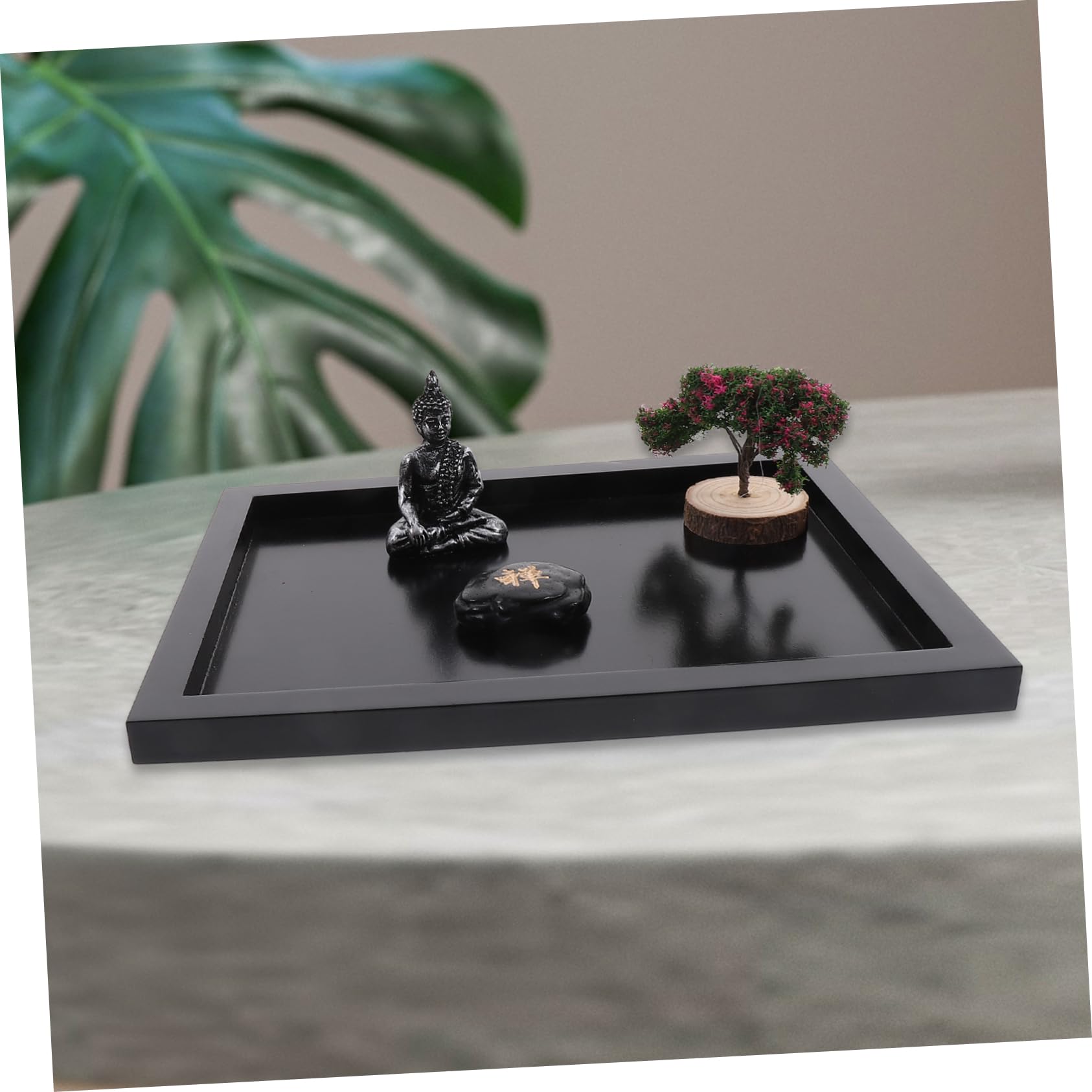 TOYANDONA Jardin pour Bureau Kit De Décoration avec Statue Bouddha Bac à Sable Décoratif Ornement De Table Intérieur