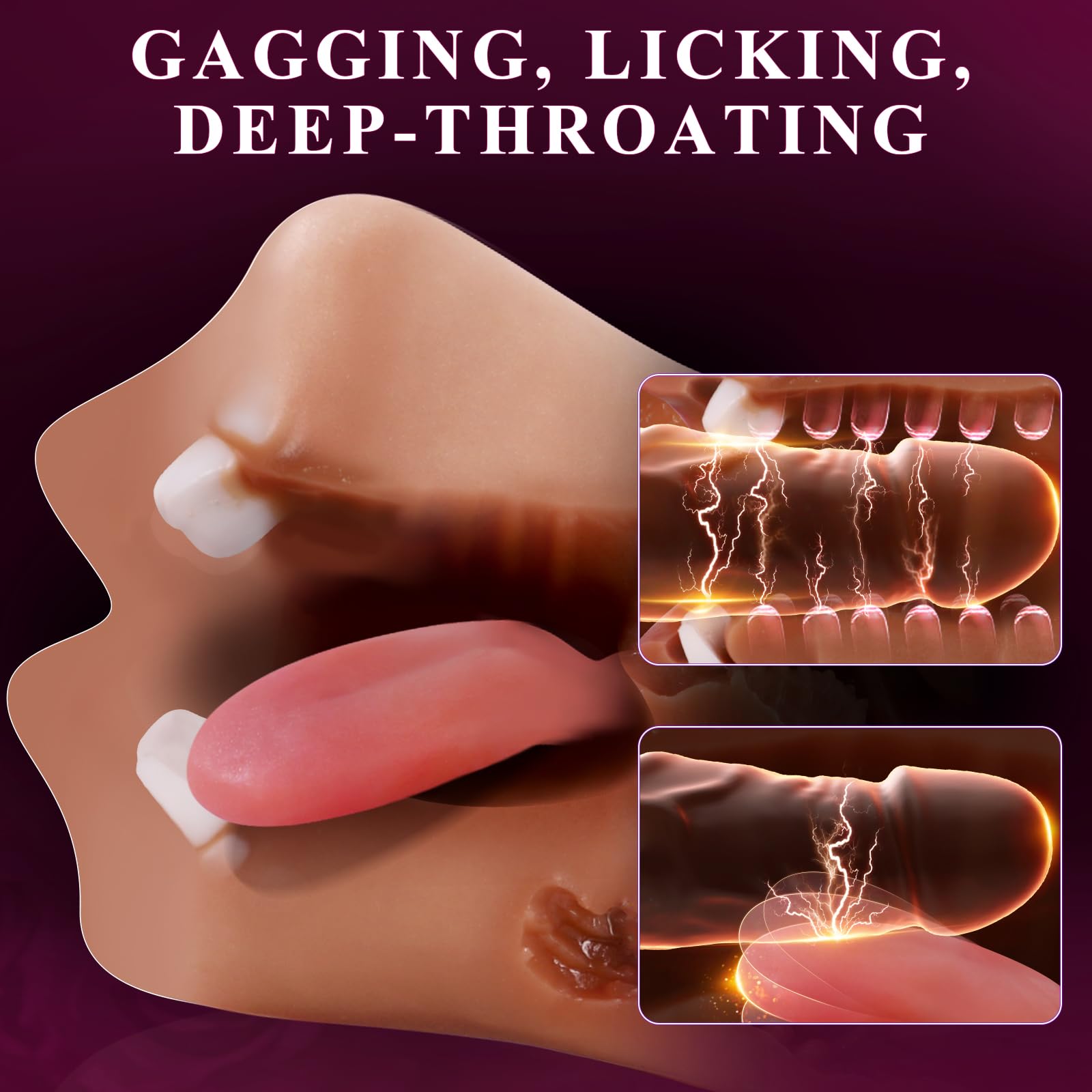 Male Sex Toys Masturbator - 3 Entrance Realistic Extended Canal - View #11