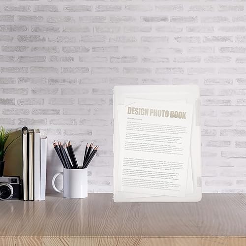 Miniatura 8 de Accesorios de escritorio, caja de archivos A4, caja de almacenamiento de papel para álbumes de recortes, caja organizadora de revistas de documentos