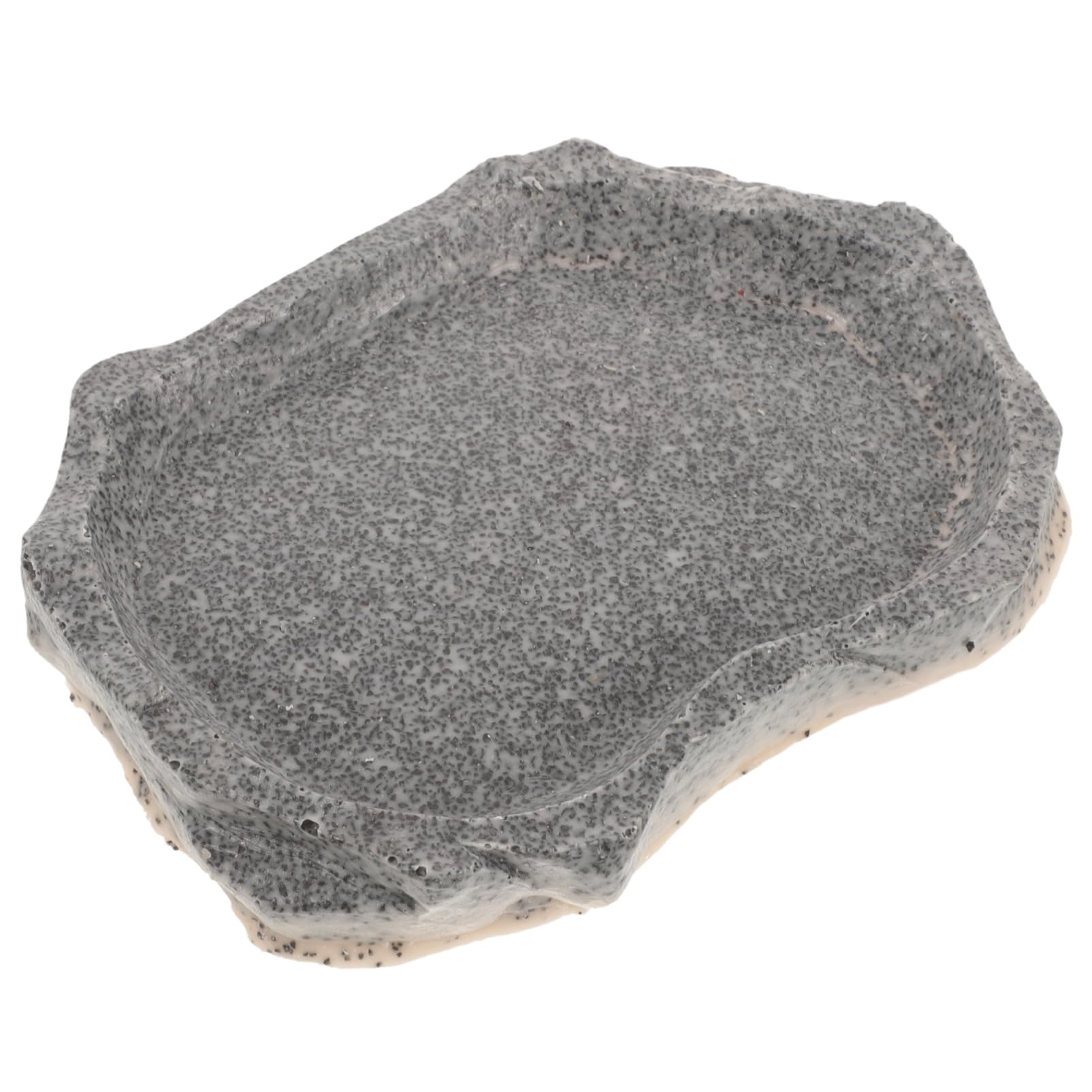 VANZACK 4piezas Tazón De Resina para Reptiles Comedero y Bebedero Diseño De Roca para Terrarios y Acuarios Fácil De Limpiar Resistente Derrames para Alimentos y Agua De Mascotas