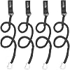 Kayak Paddle Leash Kayak Rod Leash Kayak Paddle Lanyard Stretchable Coiled Lanyard Leash Kayak Fishing Accessories for Kayak and Paddles