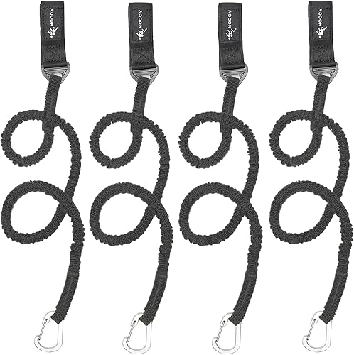 Miniatura 21 de Correa de remo para kayak, correa de caña de kayak, cordón elástico en espiral, accesorios de pesca para kayak y remos Naranja -1 paquete