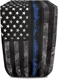 Trailer Jack Cover American Flag Blue Line Print RV Electric Tongue Jack Cover Waterproof Travel RV Electric Tongue Jack Protective Cover RV Accessories for Outside Camper