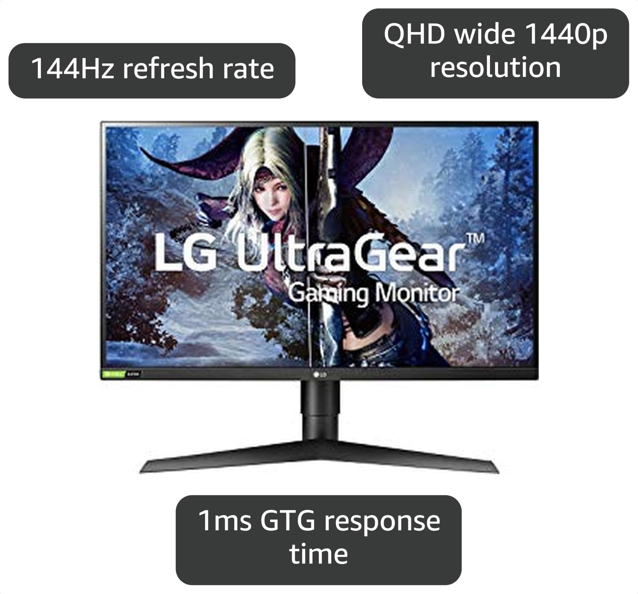 Amazon.com: LG 27GL850-B 27 Inch Ultragear QHD Nano IPS 1ms NVIDIA
