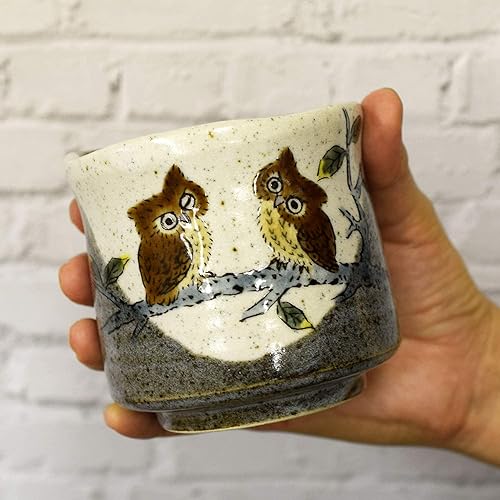 Miniatura 4 de Japonés Yunomi Taza de té búho Kutani yaki (cerámica)