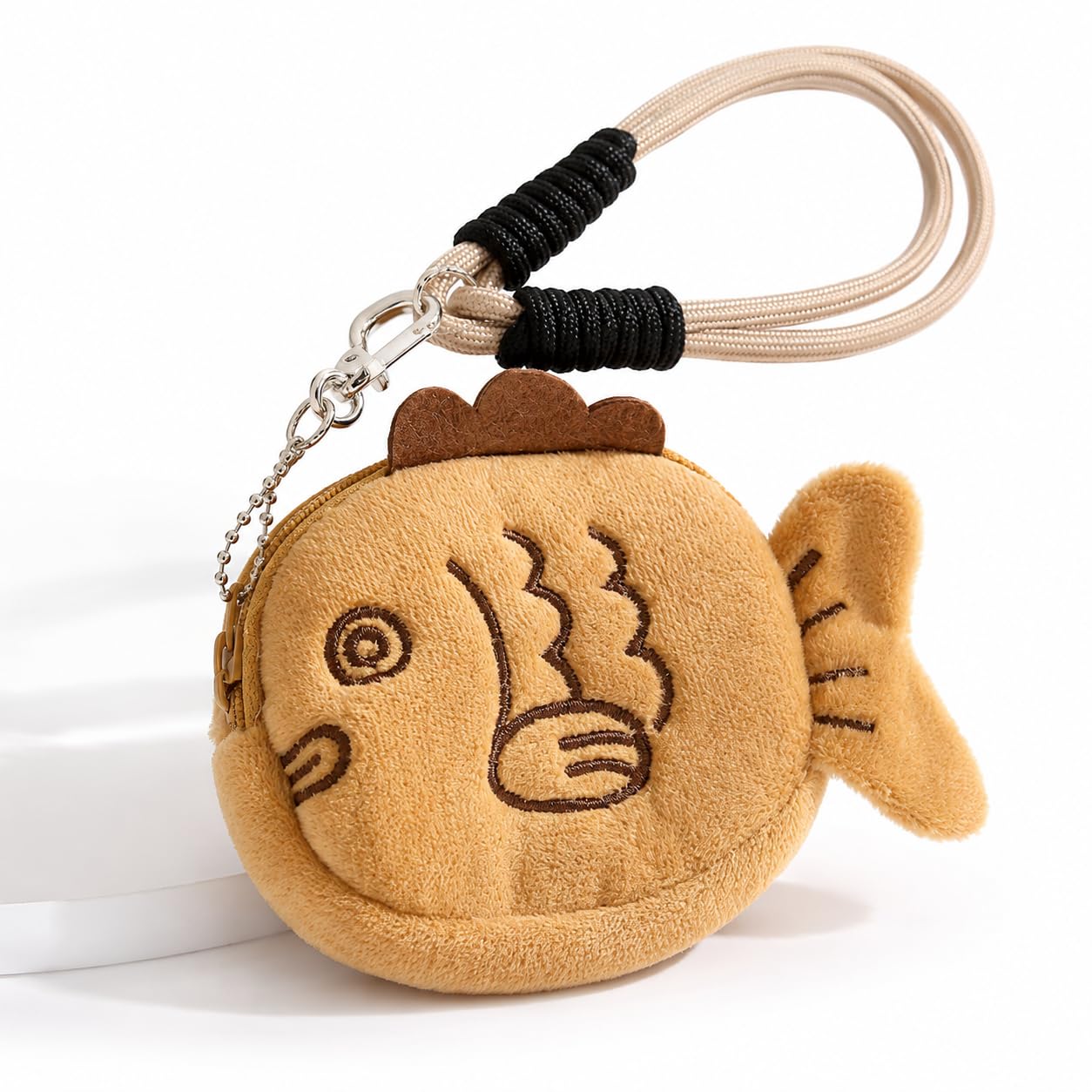 Taiyaki Coin Pouch Keychain, Cute Fish Bag Charm with Detachable Wrist Strap, Small Pouch for Lipstick, Earbuds & Coins, Key Chain for Girls and Women Gifts-image-29