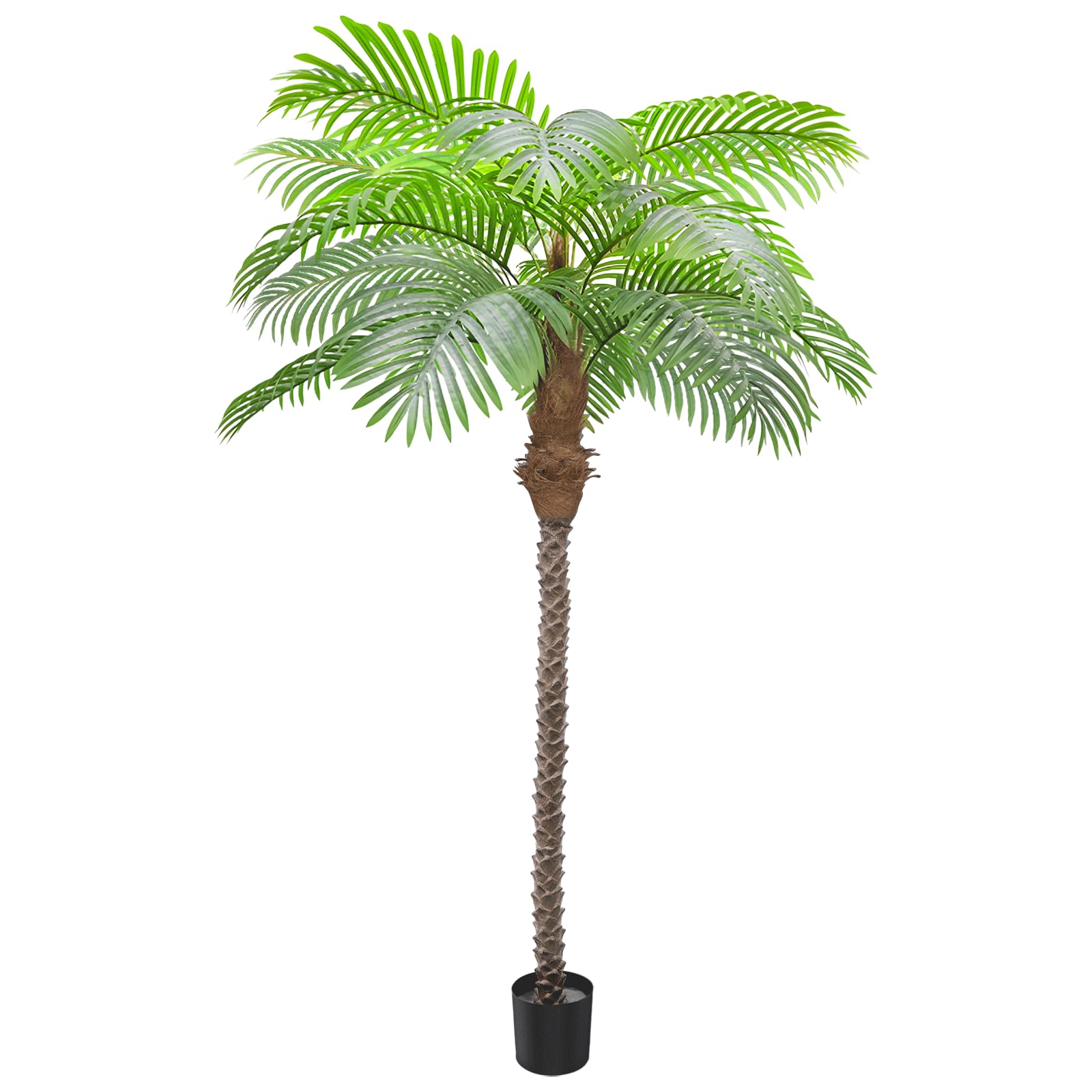 AnTing Artificial Palm Tree 8.5ft Tall Trees Plants 20Leaves Outdoor Palm Trees for Outside Patio Trees for Decor【Increased UV Protection】 (1Pack)