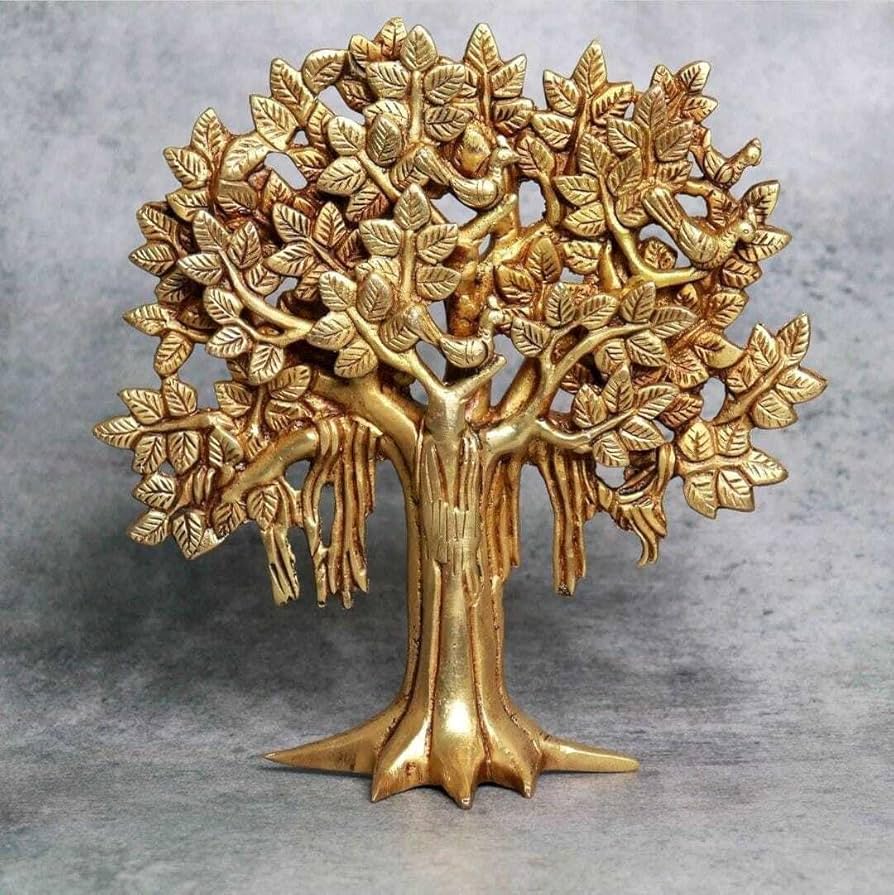 置物 COMPANY Tree of Seasons MVs Madh Ventures Brass Kalpavriksha Tree Showpiece Table Decor