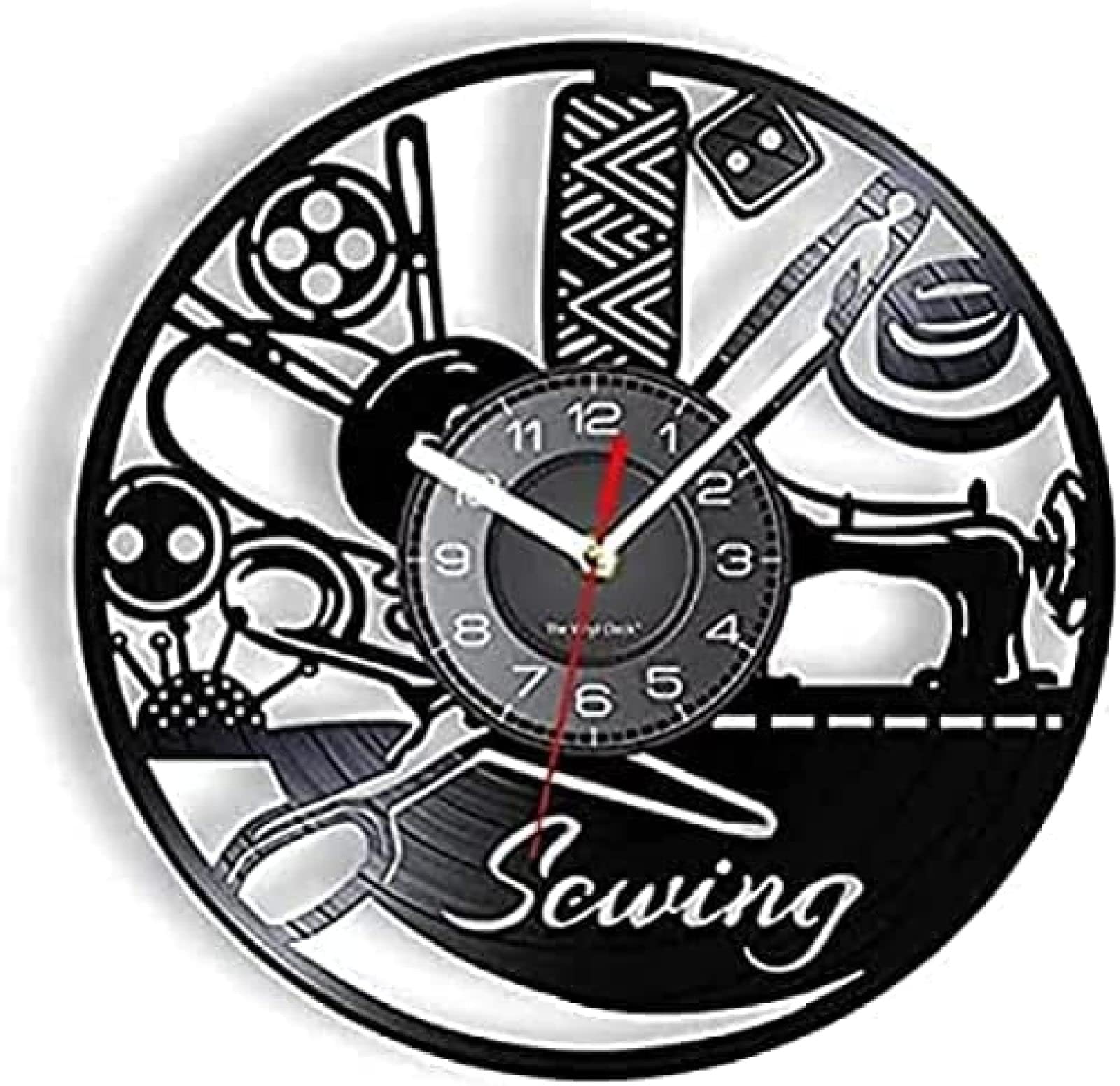 Horloge murale machine à coudre pour décorer votre atelier ou mercerie créative