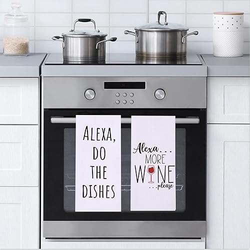 Miniatura 3 de Toallas de cocina divertidas, toalla de cocina divertida de Alexa Do The Dishes, divertida inauguración de la casa, regalo de cumpleaños para